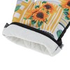 Unique Bargains Oven Mitts and Pot Holder Sunflower Print Polyester Closed Cell Foam Yellow - 3 of 4