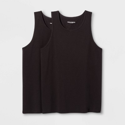 Pair Of Thieves Men's Tank Undershirt 2pk - Black Xl : Target