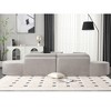 VASIP Modern Curved Modular Cloud Sofa , Soft Terrycloth Fabric, Minimalist Style for Living Room, Apartment,No Assembly Required,Beige - 2 of 4