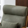 Bestier Mid-Century Accent Chair with Wood Frame, Upholstered Living Room Chair with Pillow & Waist Cushion, Reading Armchair for Bedroom Sunroom - 4 of 4
