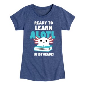 Girls' - Instant Message - Learn Alotl In 1st Grade Fitted Short Sleeve Graphic T-Shirt - 1 of 4