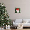 Stupell Industries Jolly Santa on Green Canvas Wall Art - 2 of 4