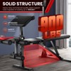 OPPSDECOR 900 LBS Weight Bench Set with Leg Extension and Curl, Workout Bench Press Set and Barbell Rack with Safety Spotter Catches, Preacher Curl - 4 of 4