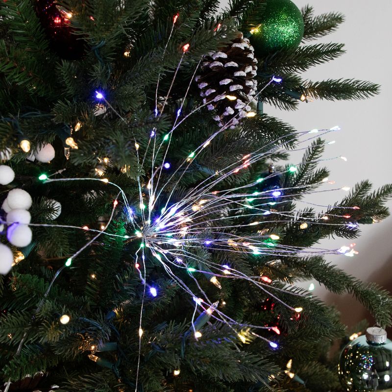 Northlight 20" LED Lighted Firework Silver Branch Christmas Decoration - Multi-Color Lights, 2 of 7