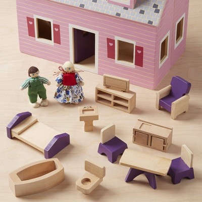 melissa and doug wooden dollhouse
