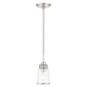 Livex Lighting Lawrenceville 1 - Light Pendant in  Brushed Nickel - 1 of 4