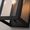 ALOADECOR Unique/Statement Outdoor Wall Light with Clear Glass Farmhouse Black Exterior Wall Sconce with Open Bottom Porch Light Fixture for Garage - 3 of 4