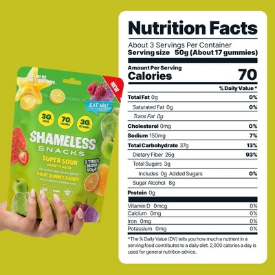 Shameless Snacks Super Sour Variety Pack Candies - 5.5oz
