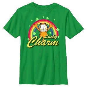 Boy's Garfield St. Patrick's Day Lucky Charm T-Shirt - 1 of 4
