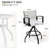 Crestlive Products Sunbrella Outdoor Swivel Bar Stools Aluminum Patio Counter Height Barstools Set of 2 - 2 of 4