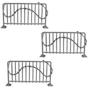 Set of 3 Silver Guardrails with Barbed Wire for WWE & AEW Wrestling Action Figures - 1 of 1