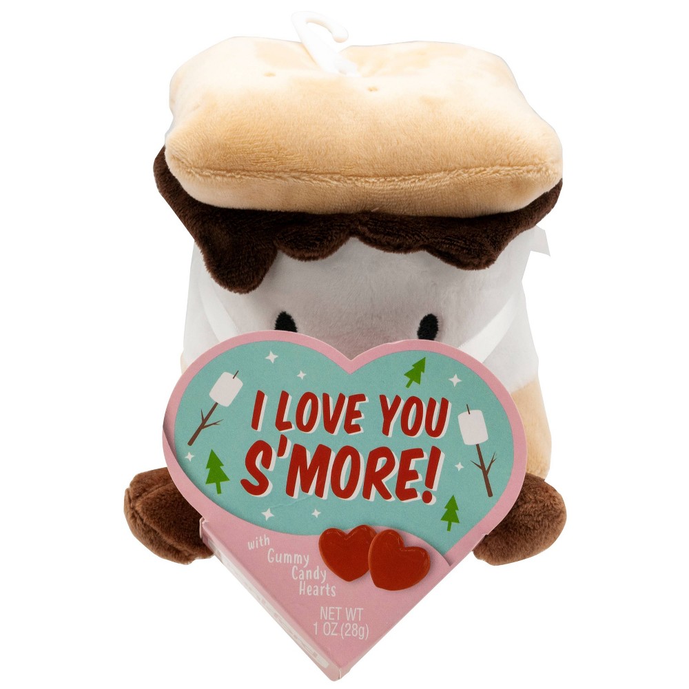 Frankford Valentine's Day Smore Plush with Gummy Candy Hearts - 1oz
