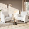 Modern Accent Chair with Arms, Mid-Century Lounge Chair, Comfy Single Sofa, Boucle Upholstered Armchair, for Living Room, Bedroom, Office - 3 of 4