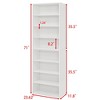 Kumasinova 8-Tier Adjustable CD DVD Storage Shelves,Convertible Bookshelf with Adjustable Shelves,Display Bookcase for Living Room,Bedroom - 2 of 4