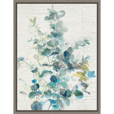 Amanti Art Eucalyptus IV Vintage by Danhui Nai Canvas Wall Art Print Framed 18-in. x 24-in.