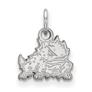 Black Bow Jewelry 10k White Gold Texas Christian Horned Frogs NCAA Extra Small Pendant - 1 of 3
