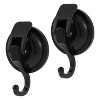 LunaLulinlk Removable Suction Cup Hooks (4 Pack) , Silver-Plated Heavy Duty Vacuum Shower Hooks , Powerful Wreath Hanger - 3 of 4