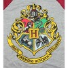 Harry Potter Long Sleeve Hogwarts Raglan Night Gown Grey - 3 of 4