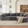 106" Comfy Cloud Sectional Couch with Chaise, L Shaped Boneless Sofa | Fluffy Gray Couches for Living Room, Modular Sofa Couch & Bed - 2 of 4