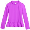City Threads USA-Made Swim Peplum UPF 50+ Long Sleeve Girls Rashguard Tee - 2 of 4