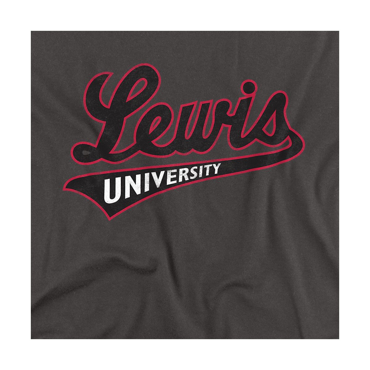 Men's Lewis University Official Distressed Primary T-Shirt - thumbnail 10
