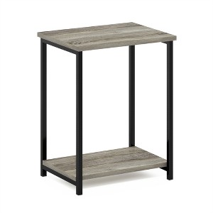 Furinno Simplistic Industrial Metal Frame End Table, 1-Pack, French Oak - 1 of 1