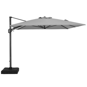 CASAINC 11 ft. Square Cantilever Patio Umbrella with Solar Powered Lights (without base) - 1 of 2