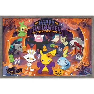 Trends International Pokémon: Halloween Forest - Group Framed Wall Poster Prints - 1 of 4