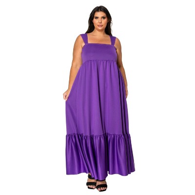 L I V D Women's Angelika Ruffled Hem Maxi Dress
