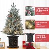 Whizmax 3 Ft Small Prelit Snow Flocked Christmas Tree, Tabletop Christmas Tree with 78 Warm White Lights, Battery Box for Home, Office Decoration - image 4 of 4