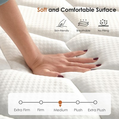 CSBDHOME Premium Hybrid Mattress with Pocket Springs – Twin, Full, Queen, King Sizes – Medium Firm, Pressure Relief & Motion Isolation