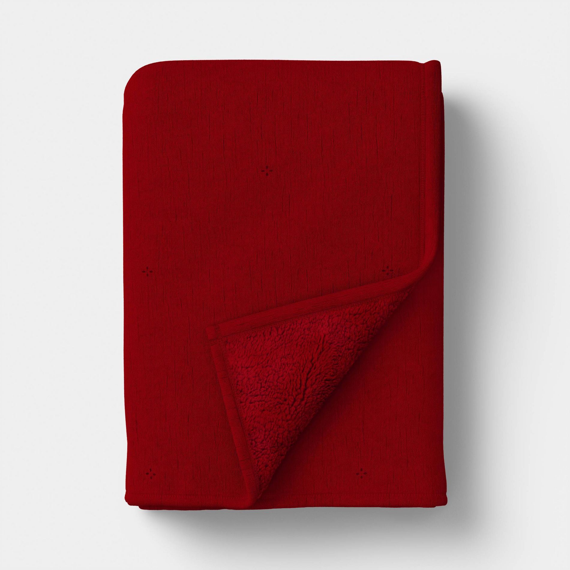 Gauze Throw with Cozy Reverse Red - Threshold™