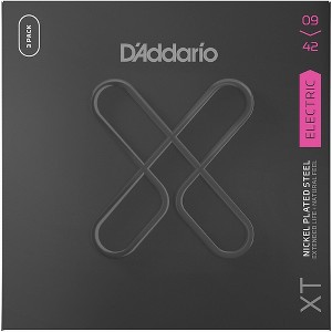 D'Addario Nickel-Plated Steel Electric Guitar XT 09-42, Super Light 3-Pack - 1 of 3