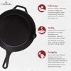 Cuisinel 4-Piece Cast Iron Skillet Set - 12", 10", 8", 6" Pans, Silicone Handle Grips & Scraper, Pre-Seasoned, Oven, Stovetop, Indoor/Outdoor Use - 3 of 4
