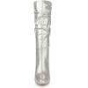 Allegra K Women's Shiny Pointed Toe Stiletto High Heels Knee High Boots - 3 of 4