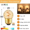Runesay G40 Replacement Bulbs Night Light Bulbs Small Edison Light Bulb Base Sizes Chart Mini Globe Low Watt Light Bulbs 1W(10W Equivalent),2 Pack - 3 of 4