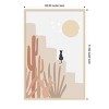 Amanti Art Cat with Cactus by Melloi Art Prints Wood Framed Wall Art Print - 3 of 4