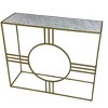 Carolina Living Marshall Console Table White Marble/Antique Gold - 3 of 4