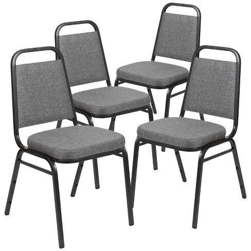 10 PACK Banquet Chair Burgundy Fabric Restaurant Chair Trapezoidal Back Stacking 