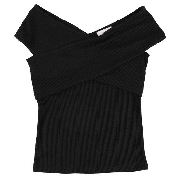bar III Womens Crisscross Pullover Blouse