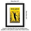 Americanflat 9.5x12.5 Playbill Frame with Shatter-Resistant Glass - Signature Float Collection - Engineered Wood - Black - 2 of 4