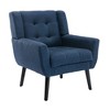 CAVINAS Modern Linen-Blend Upholstered Accent Chair with Metal Legs,Luxury Armchair for Living Room,Bedroom - 2 of 4