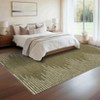 Non Slip Backing 9x12 Machine Washable Area Rug Modern Minimalistic Striped Low Pile Rug Stripe Geometric Foldable Large Carpet for Living Room - 2 of 4