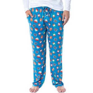 South Park Mens' TV Show Stan Kyle Cartman Kenny Sleep Pajama Pants Blue - 1 of 4