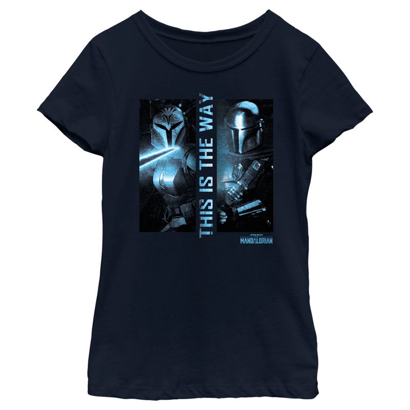 Girl's Star Wars: The Mandalorian Din Djarin and Bo-Katan Kryze This is the Way T-Shirt, 1 of 5