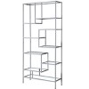 TOAOTBNBO 9 Tempered Glass Bookcase with Storage Cabinet, Home Office Industrial Tall Bookshelves Modern Bookcase with Metal Legs - 2 of 4