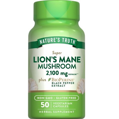 Nature's Truth Lions Mane Mushroom 2100mg | 50 Capsules