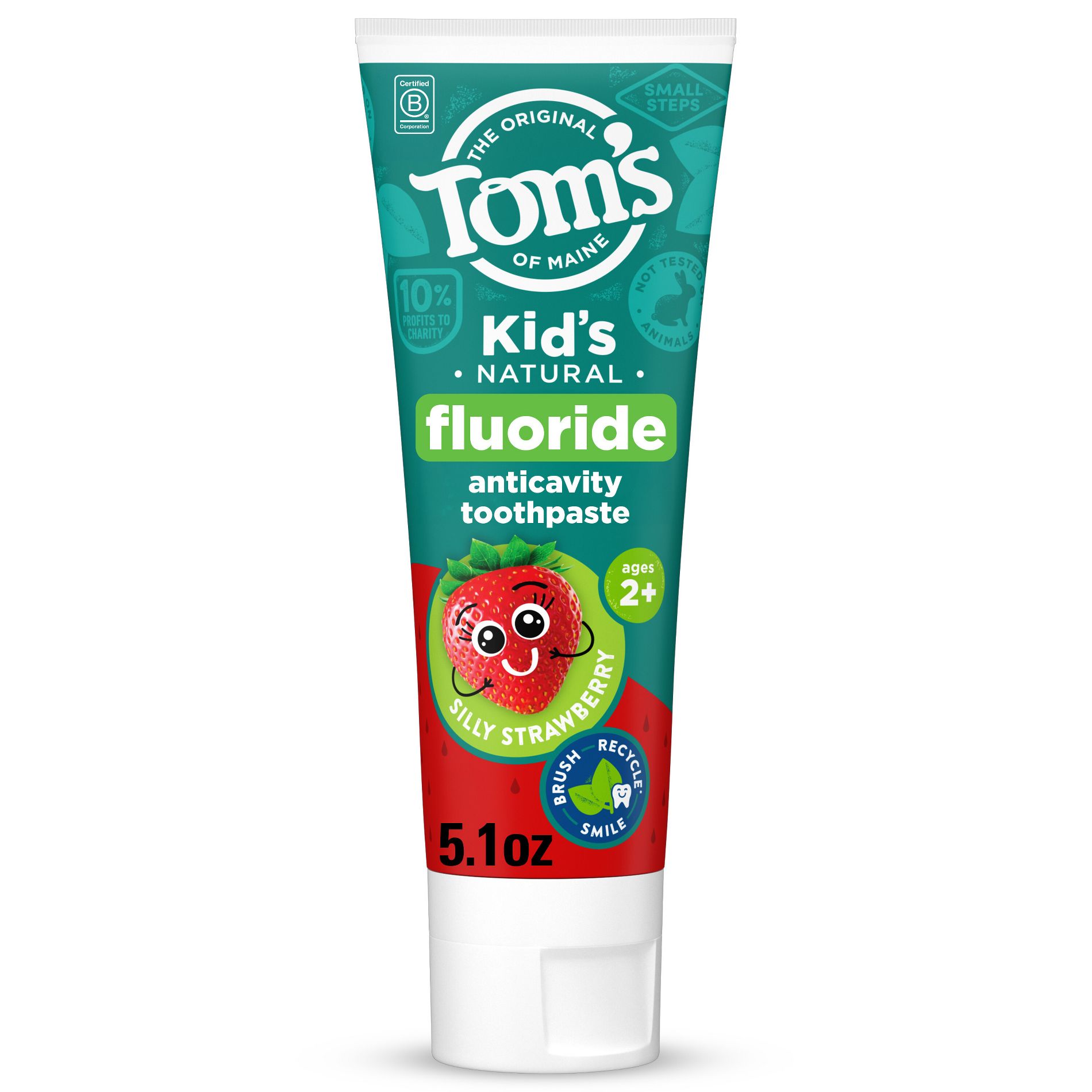Tom's of Maine Kids' Anticavity Fluoride Natural Toothpaste - Silly Strawberry - 5.1oz