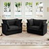 2-Piece Corduroy Armchair Set with Deep Seats - 2 of 4