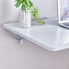 GlasFlength Folding Tables Wall Mounted Space Optimizing Surface Compact Simple Design for Multipurpose Rooms, White, 45"*22"*6.5" - 3 of 4